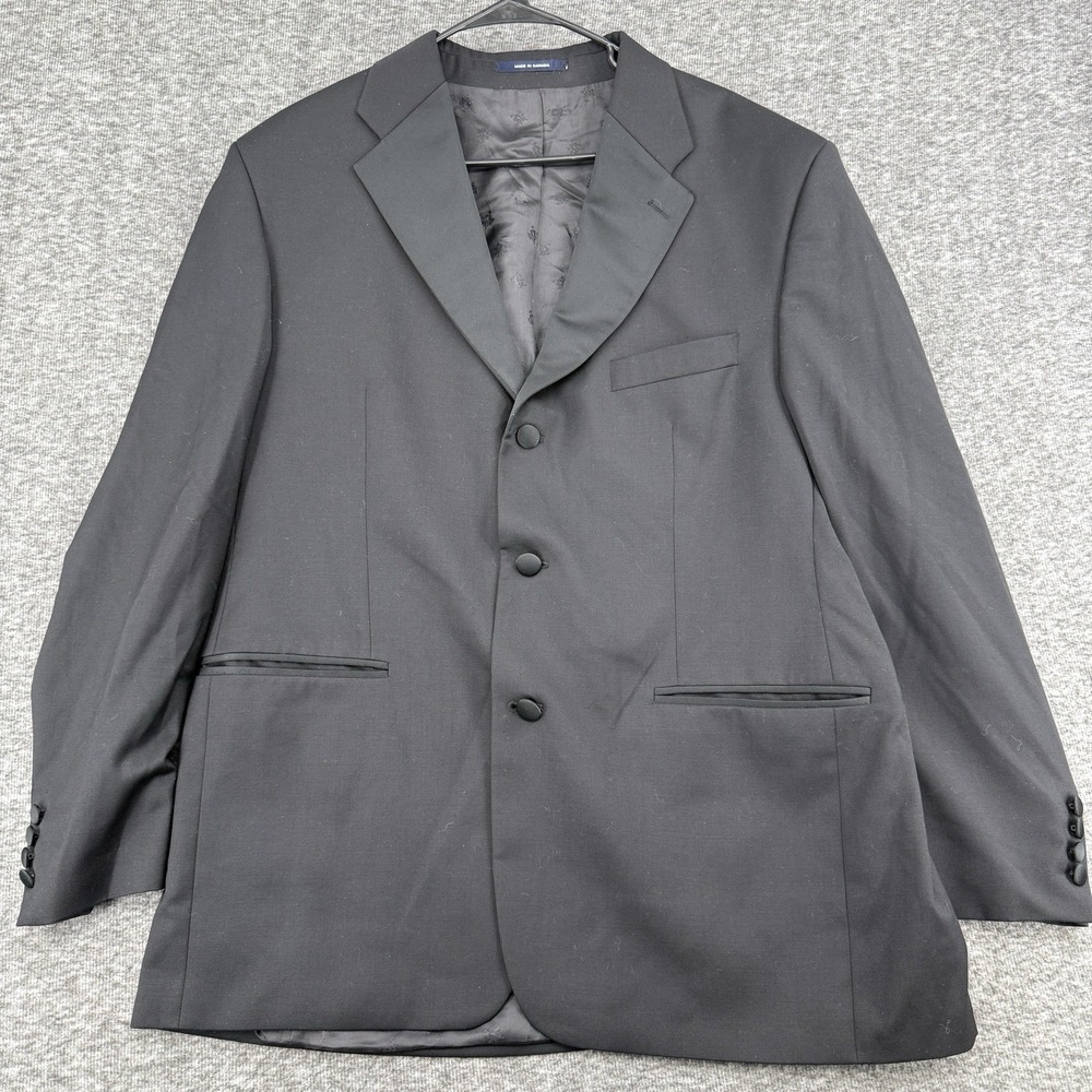 Ralph Lauren Ralph Mens Black 100 Wool Three Button Sport Coat Blazer Canada 44R